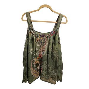 Paisley beaded tank top